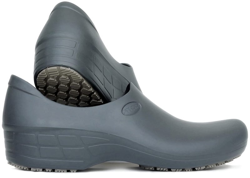 Sticky SSW-US-CZA-8 Nursing Shoes Women - Chefs - Kitchen - Nurses - Clogs for Work - Waterproof Non Slip (Dark Grey, 8)